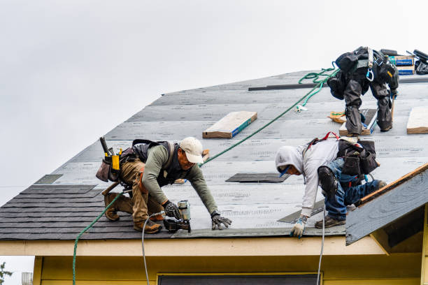 Professional Roofing technician working in Moraga, CA